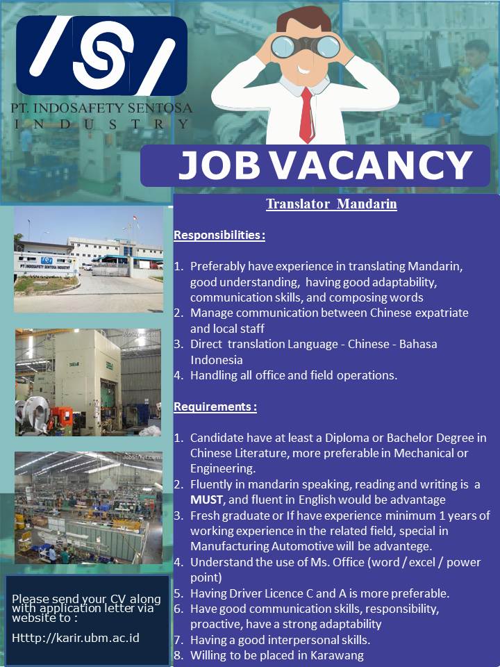 iklan loker website univ. bunda mulia
