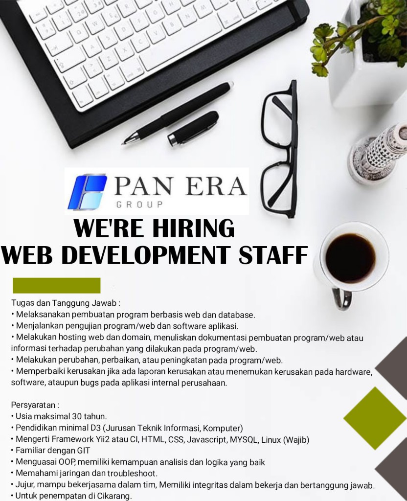 Web Development Staff (penempatan Cikarang)