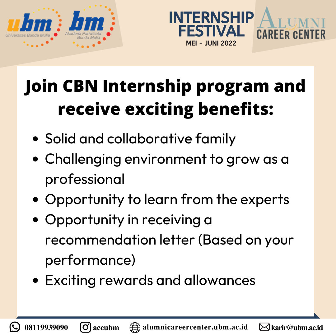 [Internship Festival] PT. Cyberindo Aditama (CBN) - ACC UBM